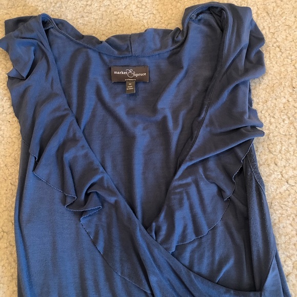 Market & Spruce Maternity Ruffle Tank Top - Picture 3 of 4